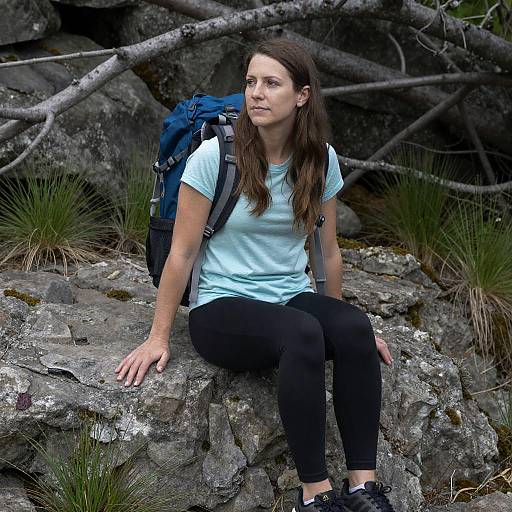 Serene Woman in Natural Outdoor Setting