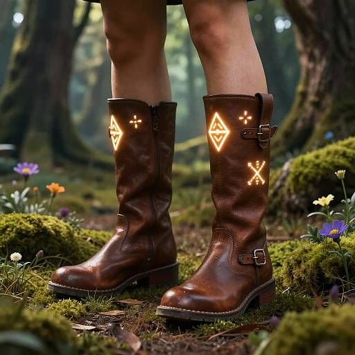 Enchanted Leather Boots in Forest