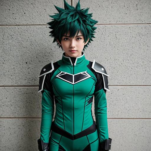 Izuku Midoriya Cosplay in Green Hero Suit