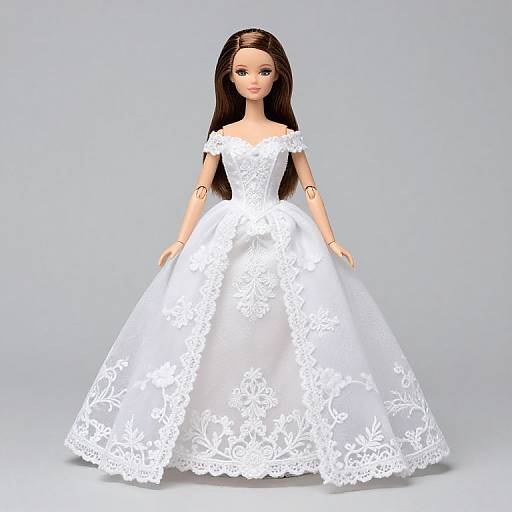 Elegant White Couture Doll