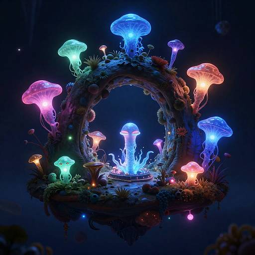 Bioluminescent Floating Archipelago Pixar Adventure