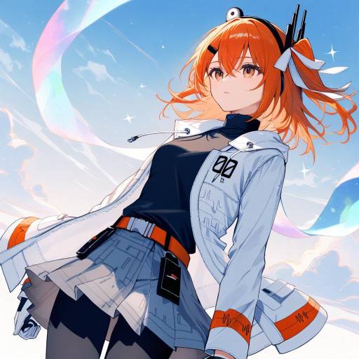 Cowgirl in Aurora Borealis Sky