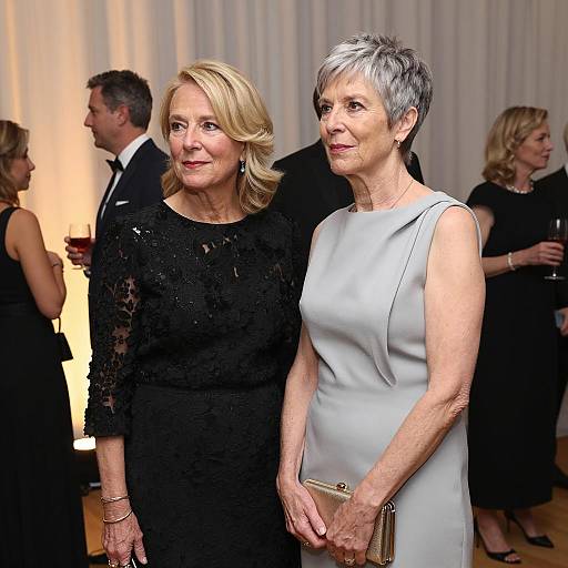 Elegant Older Women at Formal Event