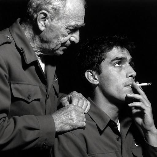 Intense Connection in Black and White