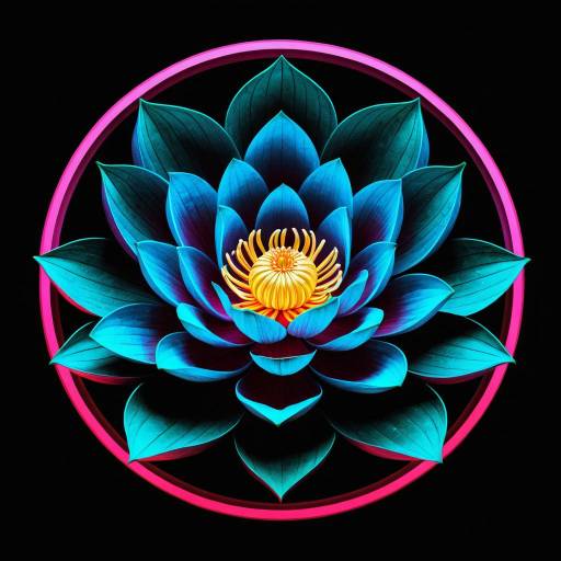 Neon Lotus: A Bold Futuristic Symbol