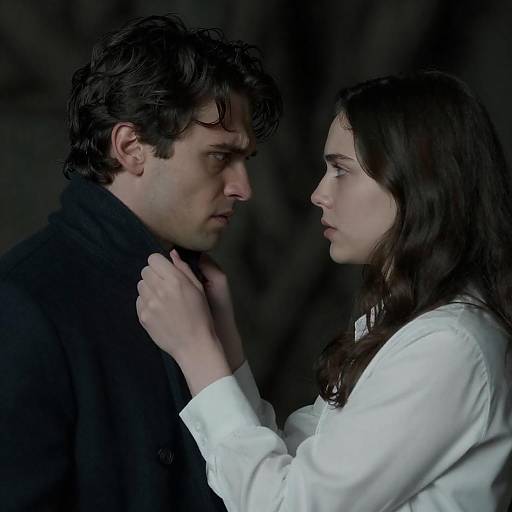 Intense Dramatic Moment Between Man and Woman