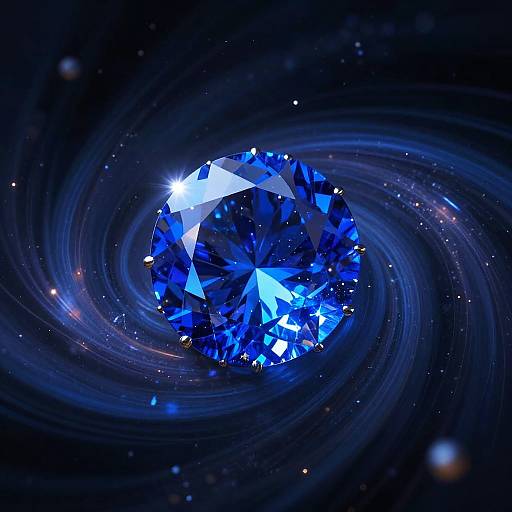 Futuristic Blue Sapphire Cosmic Eyes