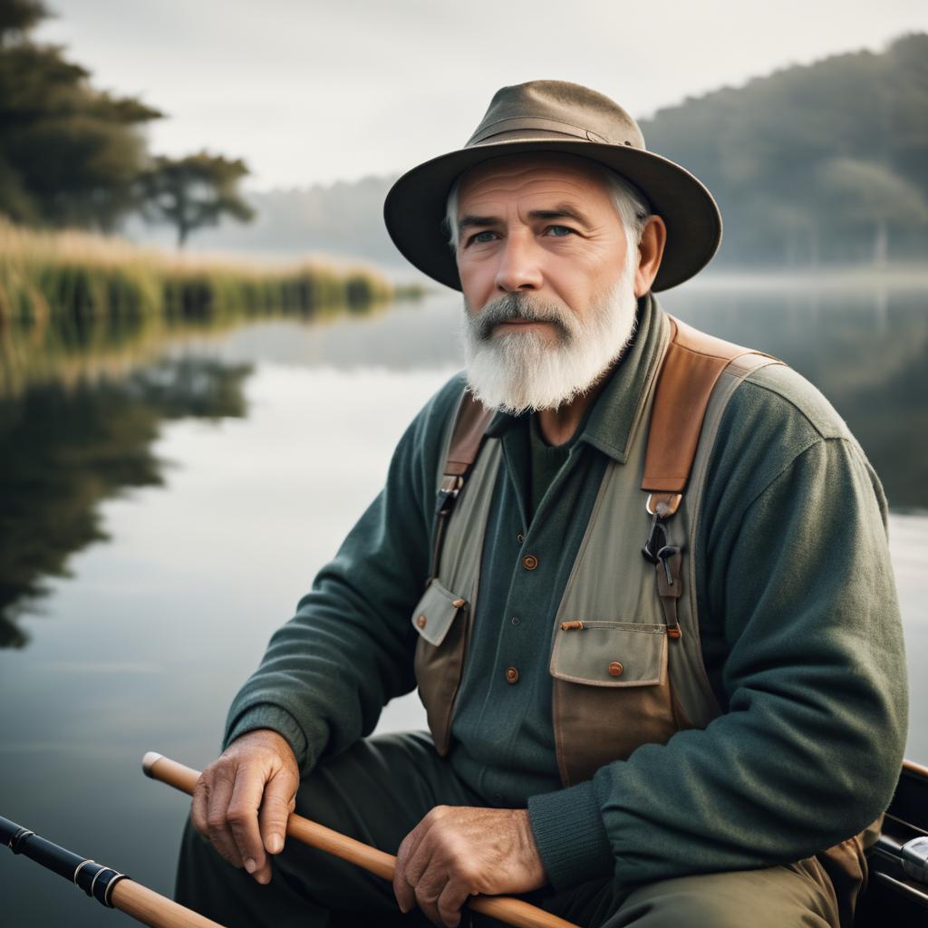 Cinematic Portrait of a Seasoned Fisherman