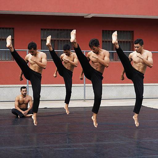 Dynamic Outdoor Kickboxing Performance