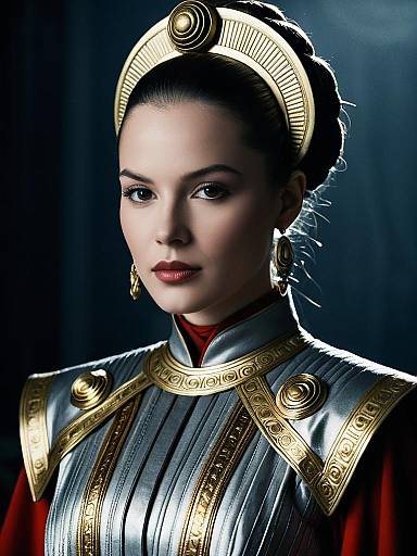 Close-Up of Amidala's Red Silver Outfit