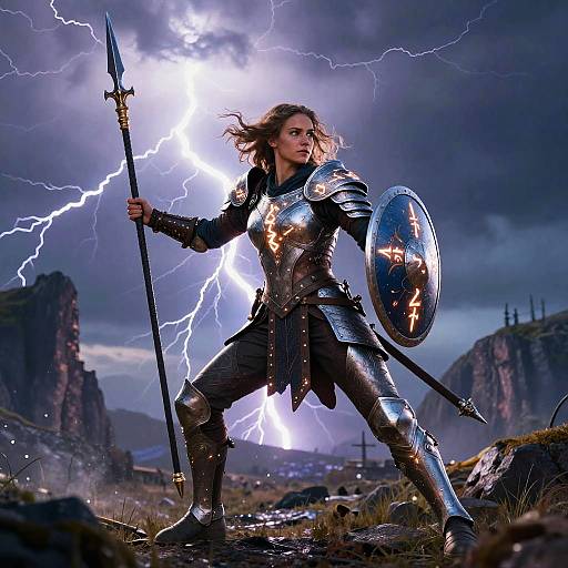 Epic Valkyrie Warrior in Battle