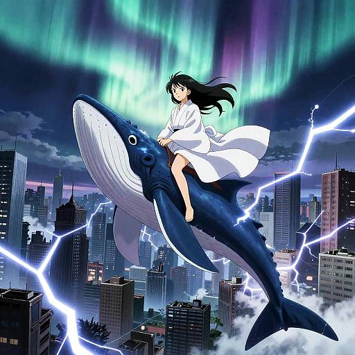 Manga Weather Priestess Riding Storm Kraken