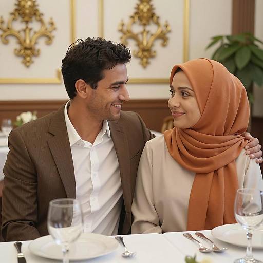 Elegant Couple Sharing a Smile