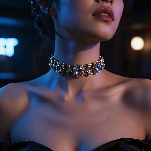 Voluptuous Neck with Statement Choker