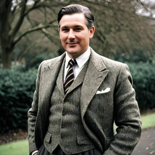 British Gentleman in Tweed Suit