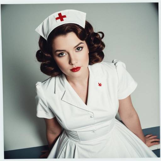Vintage Nurse in 1950s Outfit