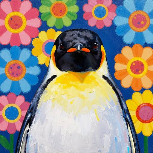 Pop Art Emperor Penguin Portrait