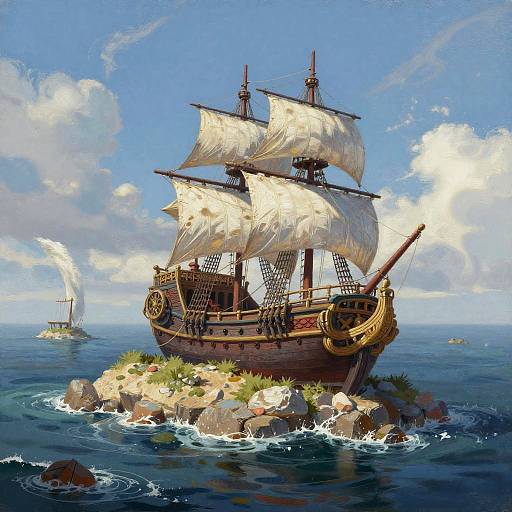 Fantasy Island with Pirate Ship