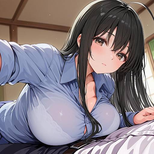 Illustration of Ohno kanako, genshiken in the style of Racchi.