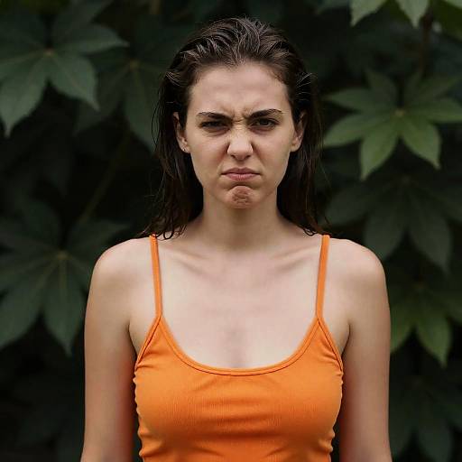 Stylish Young Woman Surrounded by Nature