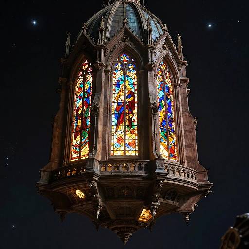 Medieval Gothic Spaceship in Deep Space