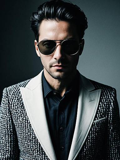 Photorealistic Modern Mens Fashion Portrait