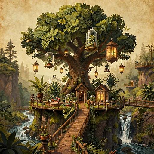Anton Pieck Style Tree-Top Apothecary