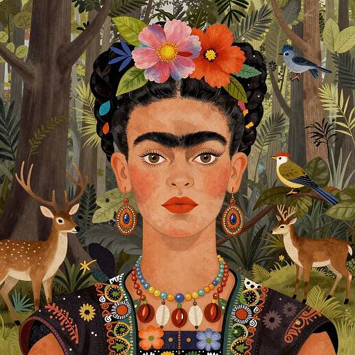 Whimsical Forest Spirit Inspired by Surrealism