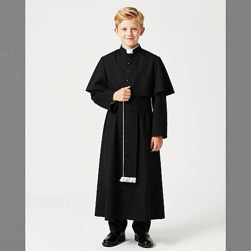 Young Boy in Formal Clerical Attire
