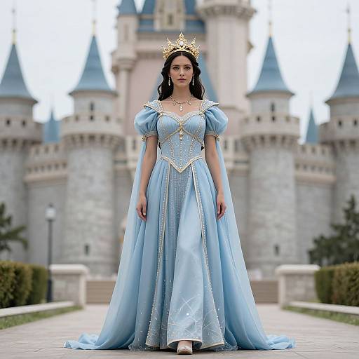 Fantasy Goddess in Blue Dress