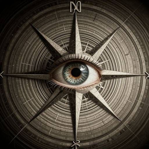 Eternal Gaze Through Labyrinthine Compass