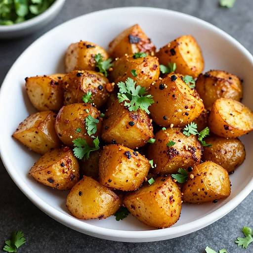 Spicy Indian Potatoes with Cilantro