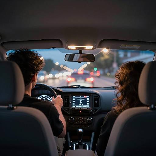 Night Drive with Curly Haired Companions