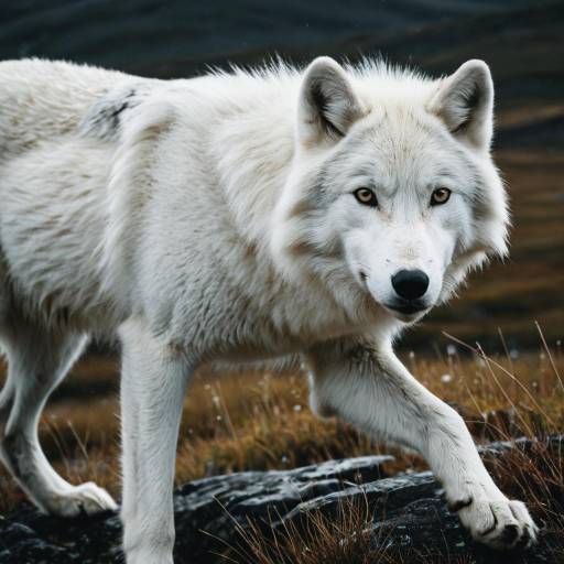 Hyper-Realistic Arctic Wolf in Alaska Hyper-Realistic Arctic Wolf in Alaska