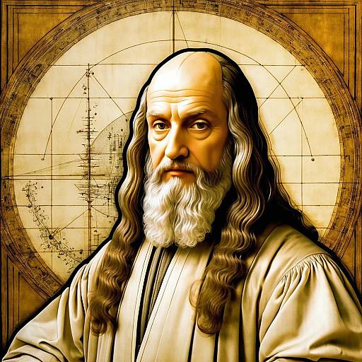Realistic Portrait of Leonardo da Vinci