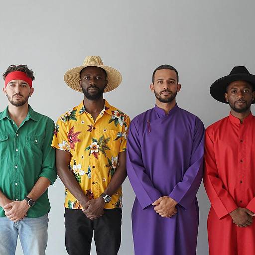 Vibrant Group of Stylish Men