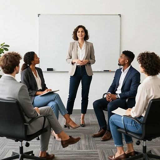 Professional Woman Leading Office Meeting