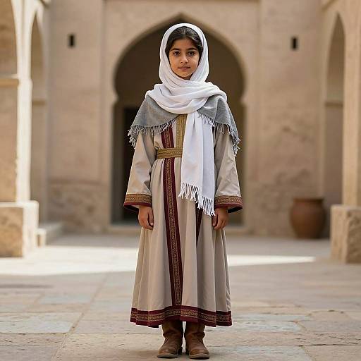 Photorealistic Portrait of Young Girl in Costume