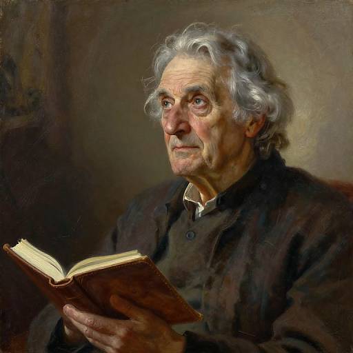 Elderly Poet in Ethereal Portrait