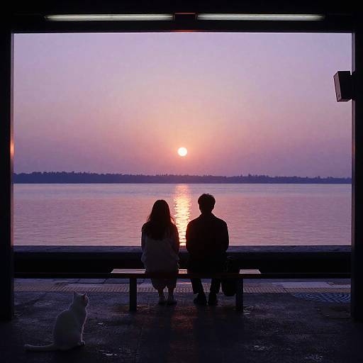 Film Noir Sunset Romance at Subway