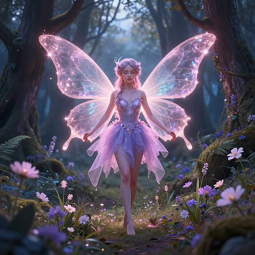 Magical Fairy in Enchanted Forest