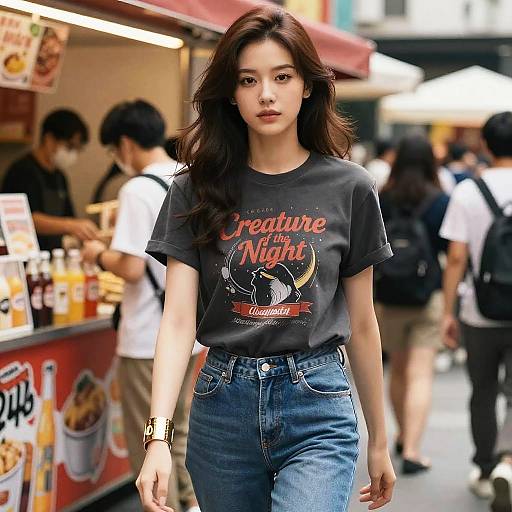 Toned Woman in Toei Animation Style