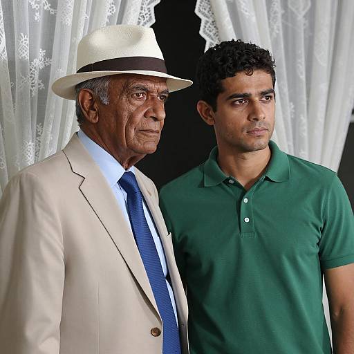 Contrasting Generations: Two Men Portrait