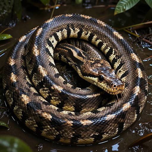 Cinematic Anaconda in Swamp Jungle