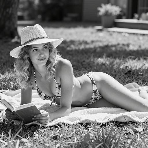 Charming Outdoor Portrait in Black and White