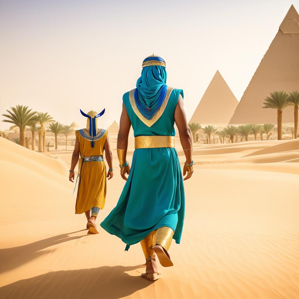 Mystical Egyptian Scene with Desert Fox