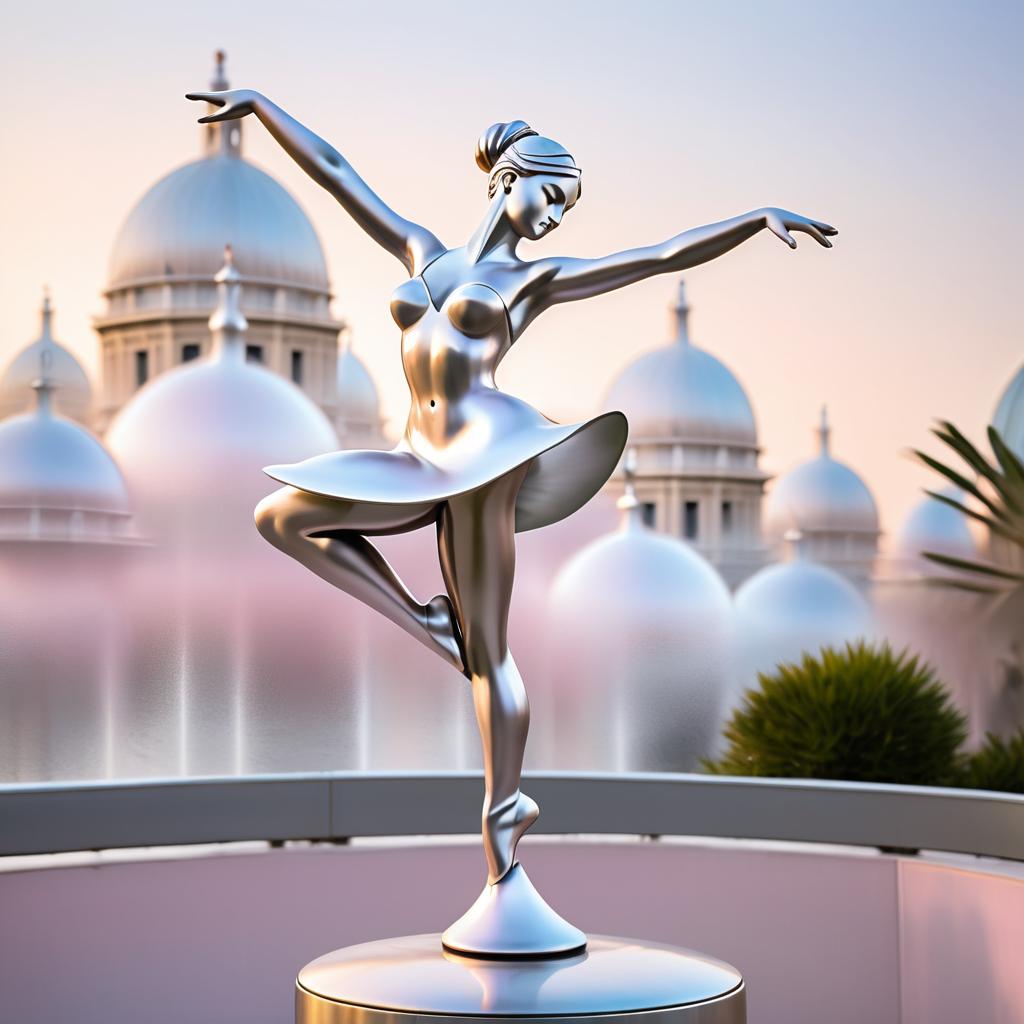 Impressionist Dancer Sculpture in Metal