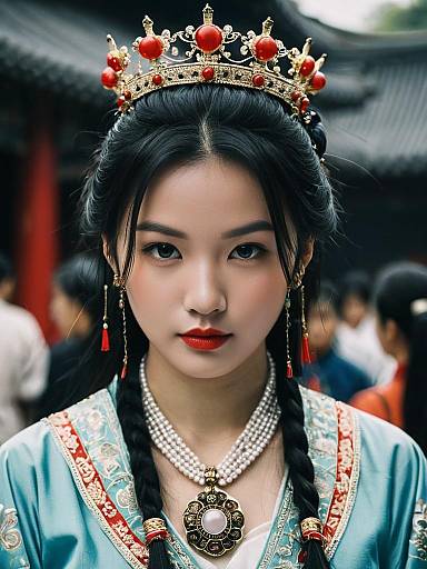 Elegant Girl Goddess Costume Portrait