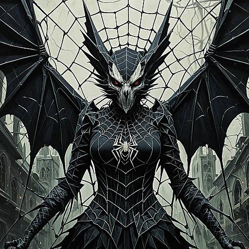 Vengeful Harpy in Spider Web