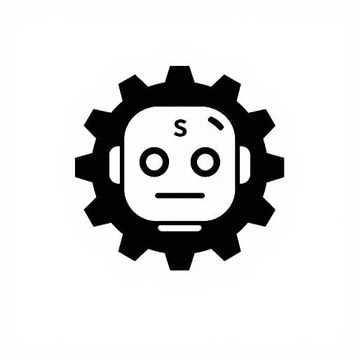 Robot Head Gears Business Logo